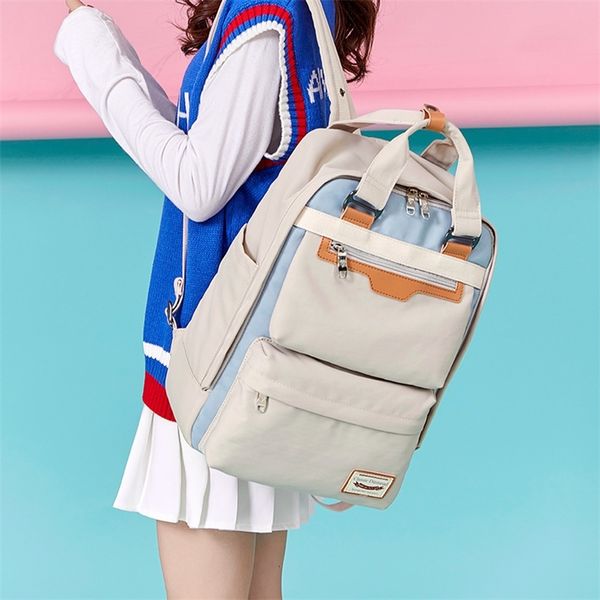 

girls campus backpacks waterproof nylon kids backpack for middle school students travel backpacks children schoolbags women bags t200709