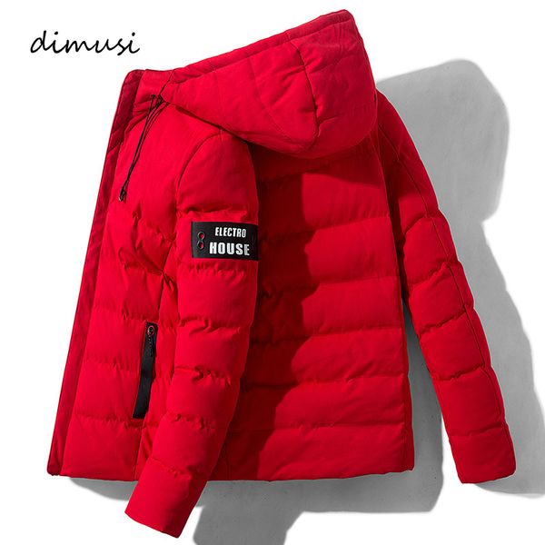 

winter men's jackets fashion men cotton thick warm parkas man casual outdoor windbreaker thermal hooded coats clothing, Black