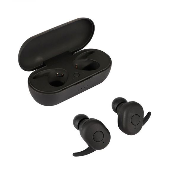 

portable tws earphone wireless mini earbuds bluetooth earpieces mobile stereo music headphone built-in mic auto pairing headphones