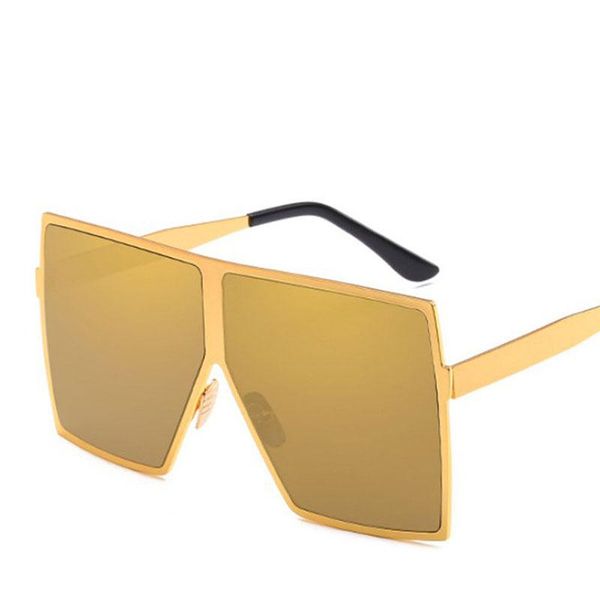 

Veshion Metal Frame Oversized Square Sunglasses Men Women Brand Glasses Designer Fashion Male Female Shades, White;black