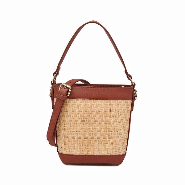 

корова кожи сумка 2020 новая моды дикого ротанг пакет ротанг сплетенной сумка пакет модного портативная личность