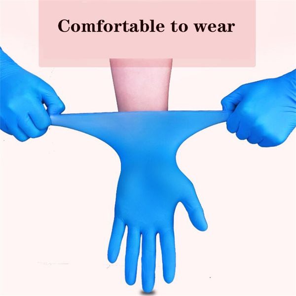 

100pcs/lot disposable nitrile latex household garden gloves home cleaning rubber proof mitten pink rose