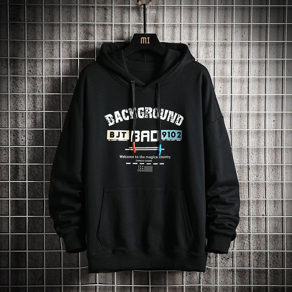 

2021 new winter/autumn harajuku hip hop sweatshirt letter print hoodies men women pullovers hoodie mjk8, Black