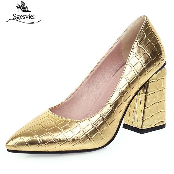 

dress shoes sgesvier arrivals pointed toe party wedding pumps woman chunky heels slip-on concise women lady footwear, Black