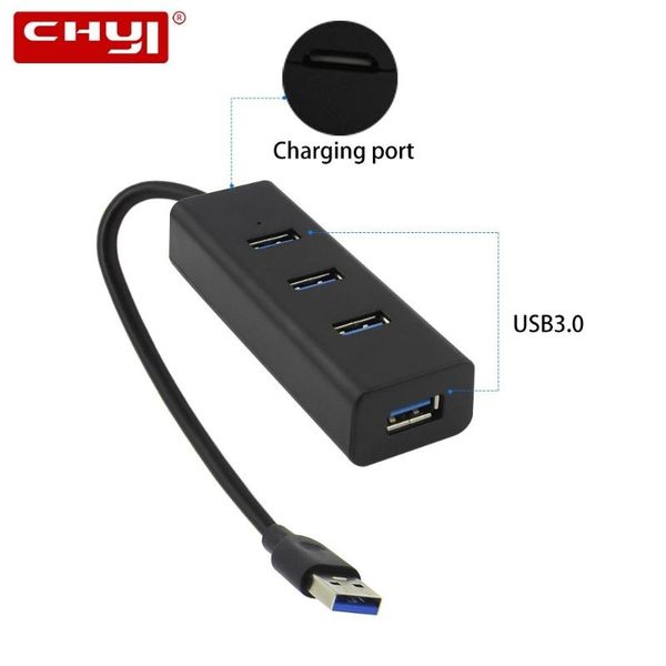 

chyi multi usb 3.0 hub micro 4 ports usb3.0 hab splitter adapter mini portable high speed computer accessories for pc