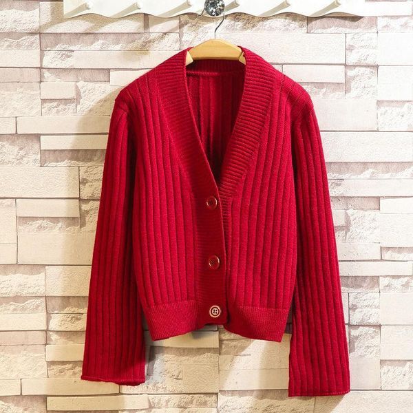 

women 2020 spring autumn fashion knit cardigan female v-neck dropped long sleeve casual chic sweater new outwear tide g641, White