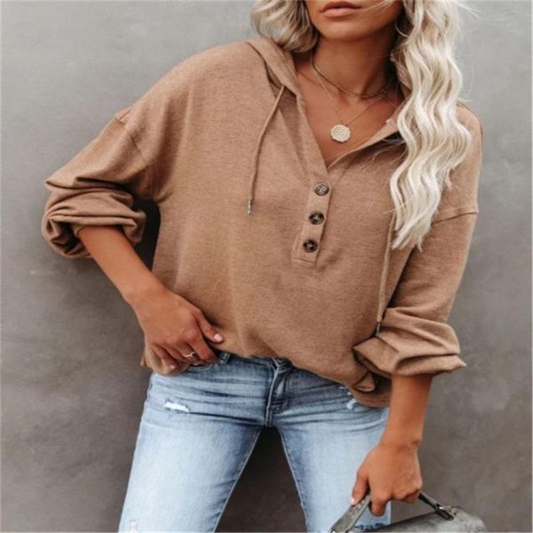 

женщины весна осень модные толстовки повседневная лонг рукав пуисты на пулове со свободными топами с капюшоном пуловеры белый хаки серый, Black