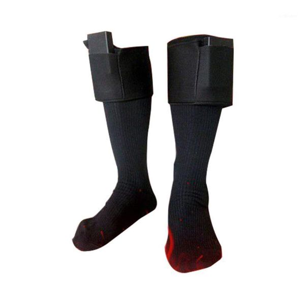 

1 pair elastic heated sock sports quick drying carbon fiber electric outdoor spring winter warm feet thermal battery powered1, Black