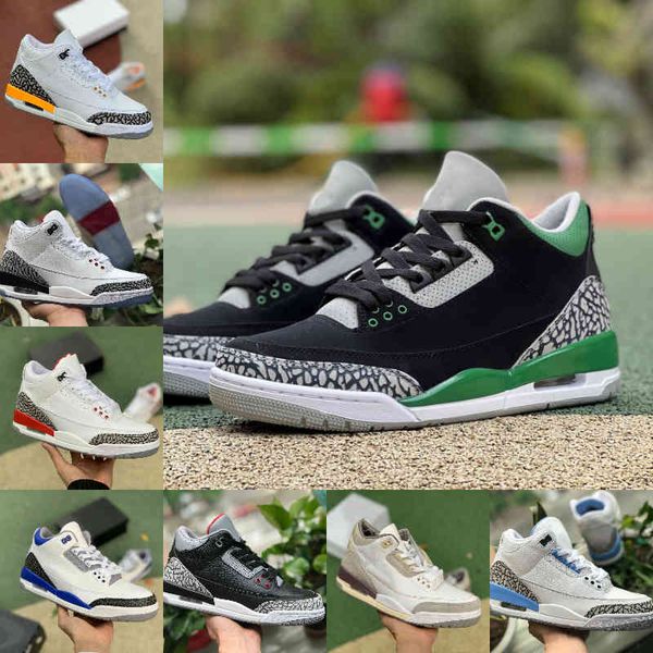 

jumpman racer blue 3 3s basketball shoes mens cool grey a ma maniere unc fragment knicks pine green throw line denim red black cement