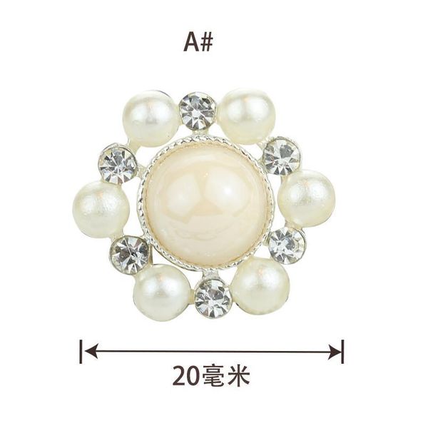 

rhinestones bead pearl buttons for women clothing diy decorative clothes buttons coat mink blouse cardigan sewing acc bbyvxf, Blike;white