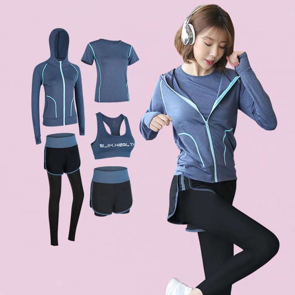 

sports suit women's spring 2020 new gym running fitness beginner casual net red yoga clothes, Gray