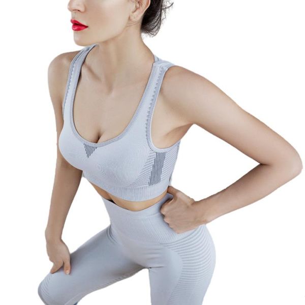 

women sport set yoga sports bra high waist leggings sports suit athletic yoga set for women gym tracksuit 2 piece, White;red