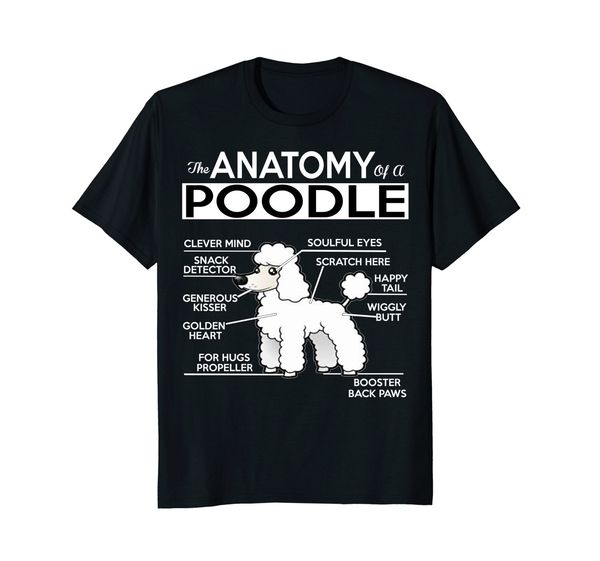 

sport 2019 new short sleeve casual anatomy of a poodle tshirt summer casual man t shirt good quality