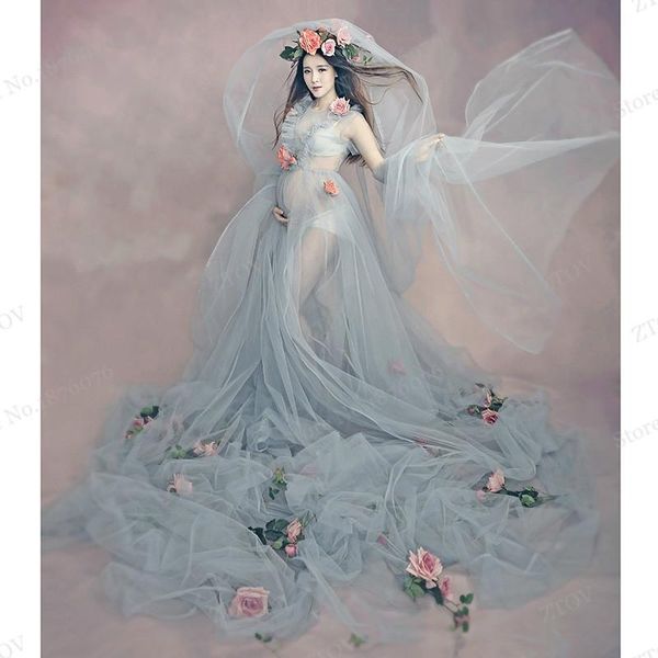 

maternity dresses pography props lace pregnant dress robe grossesse pographie clothes, White