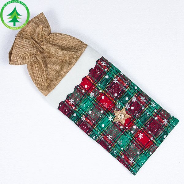 

tree christmas bottle champagne covers santa claus wine blind packaging gift bags wedding dinner table decorations rra2346 6twu