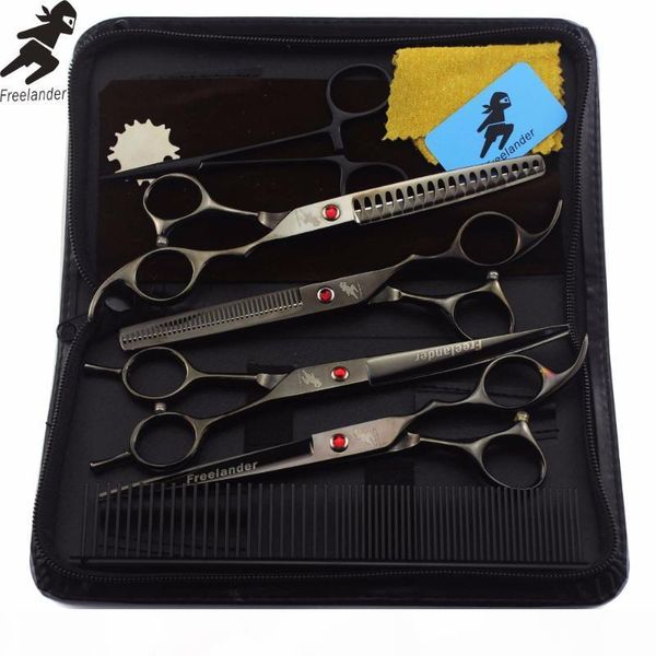 

7.0inch professional sharp edge dog pet grooming scissors shears pet scissors set technicolor, black set