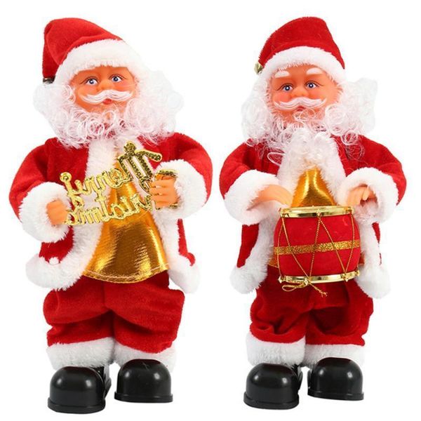 

newchristmas ornaments home decor party decoration standing electric santa claus sing dance doll birthday new year gift toy for kid