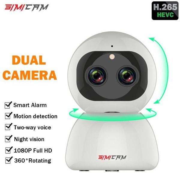 

wireless wifi camera 1080p ip camera smart h.265 ptz dual lens zoom full hd night vision home security surveillance cctv network1