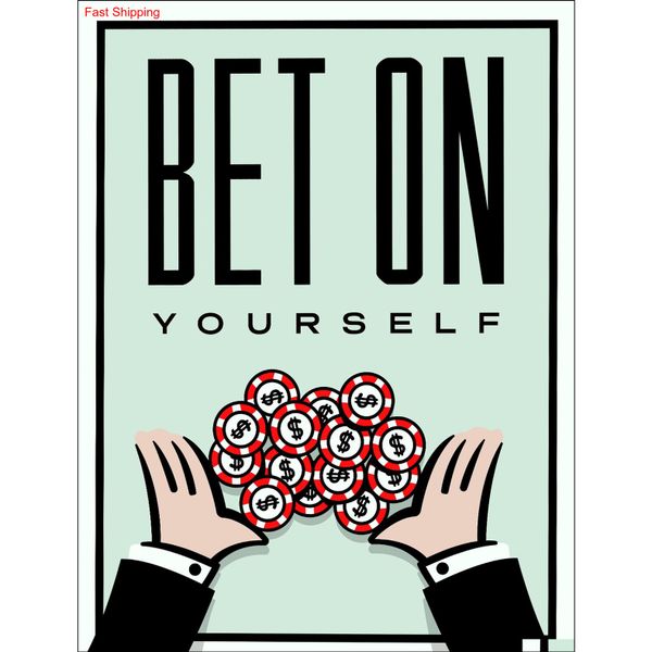 

unframed/alec monopoly "bet on yourself",hd canvas print home decor wall art painting,o qylzbx bde_luck