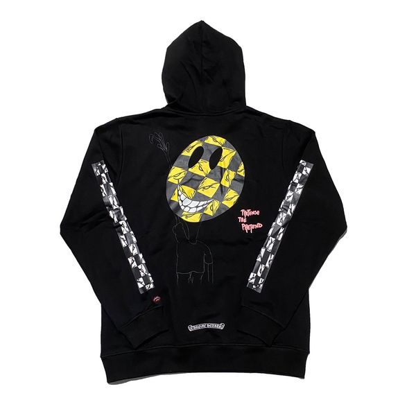 

ch blcgg crosin autumn and winter limited cartoon couple hooded sweater, Black