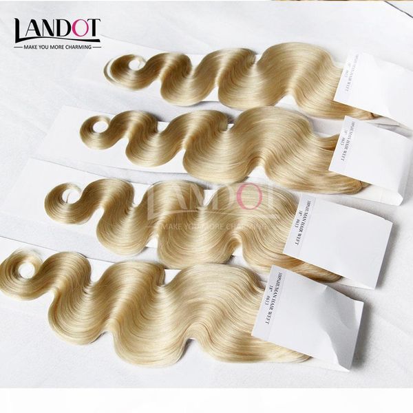 

grade 9a color 613 bleach blonde russian virgin human hair weaves bundles russian body wave remy hair extensions 3 4 pcs can dye all colors, Black