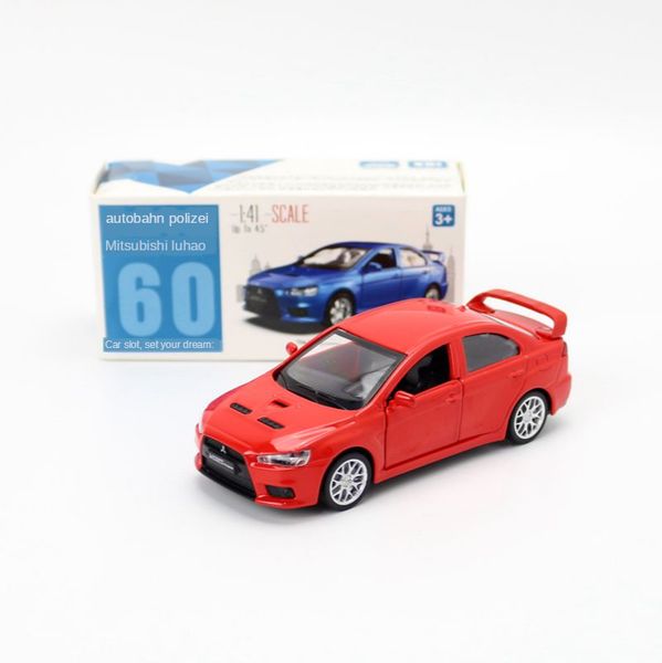 

1:41 масштаб diecast металла игрушки модель mitsubishi lancer evo evolution автомобилей обучающие коллекция оттяните подарок для детей новый