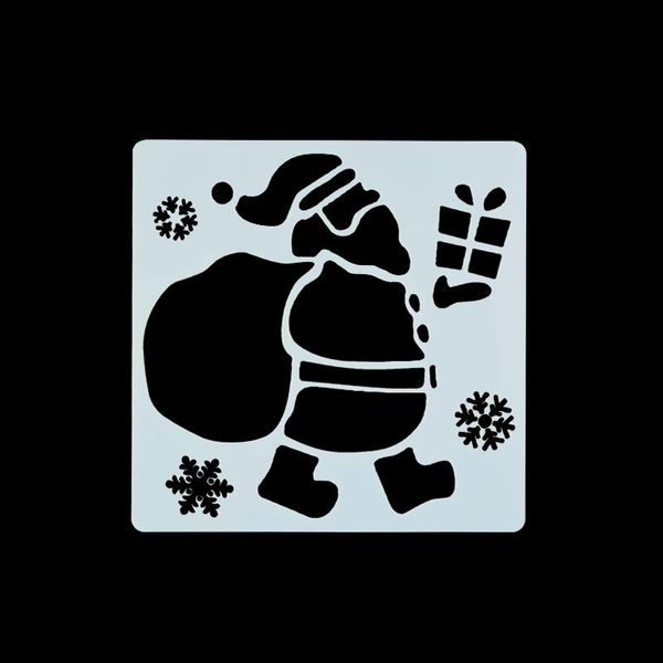 

7шт рождество нанесение трафаретов для картина санта-клаус снеговика deer hollow pet mold diy дети игрушки многоразовые граффити шаблона sqc