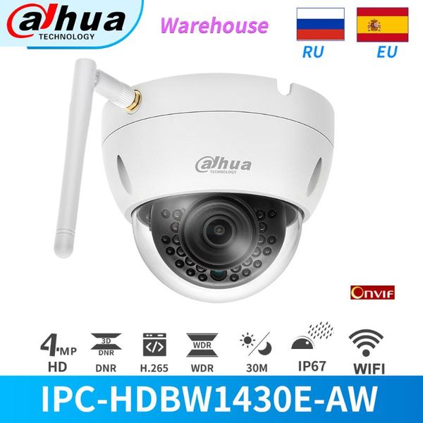 

dahua wifi camera 4mp ir mini dome metal ip camera outdoor ipc-hdbw1430e-aw wireless ip67 ik10 cctv security surveillance