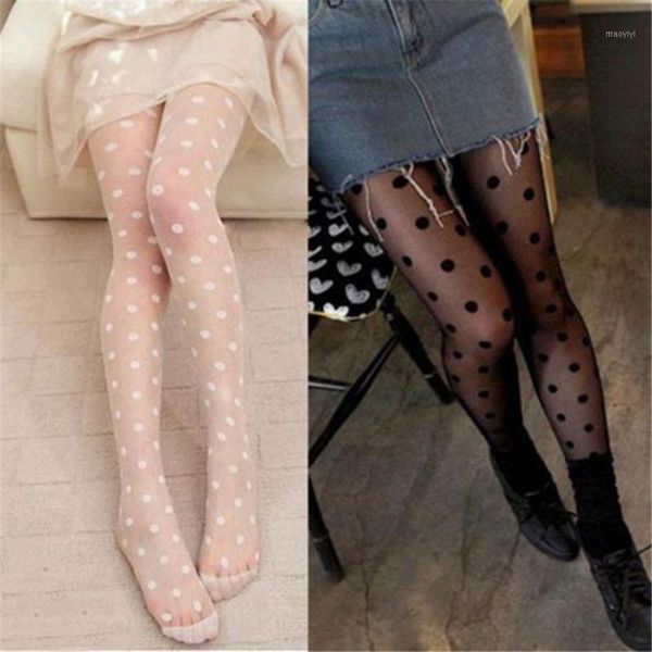 

seamless stockings tights pants new fashion white black punk lace sheer elastic polka dots 2018 useful sell products in 20181, Black;white