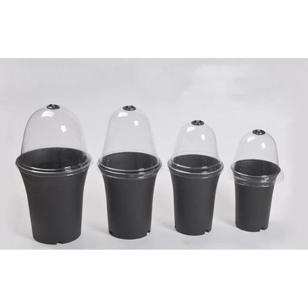 

100pcs-pack wholesale plastic transparent planting pot lid flower pot cap cover for home gardens too wmtbhp sports2010