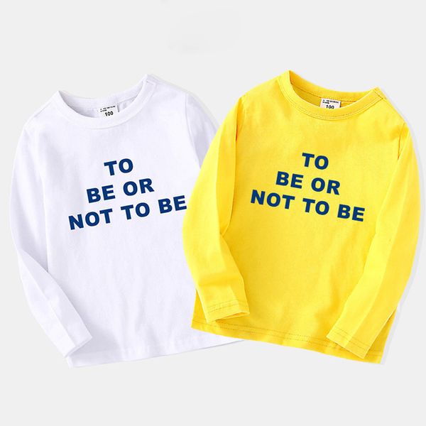 

children boys t-shirts 2020 autumn 100% cotton teen kids full print letter for big boys 6 8 10 12 14 years t-shirts y0121, Blue