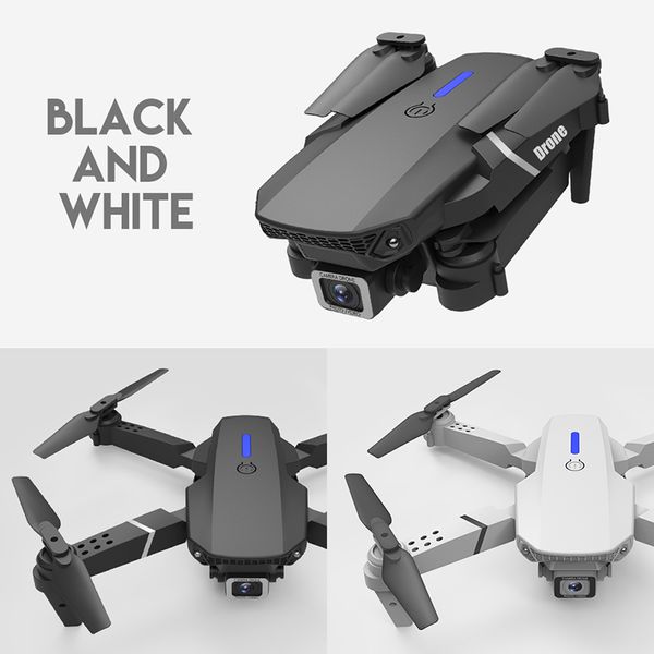 E88 Pro Mini E525 Drone 4K HD Câmera WiFi Controle Remoto Drones Portáteis Quadrocopter UAV 360 ° Rolando 2.4G Dobrável FPV Modo Sem Cabeça E88