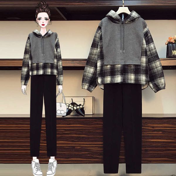 

large women's clothing autumn and winter 2020 new style fashion plush sweater, Black