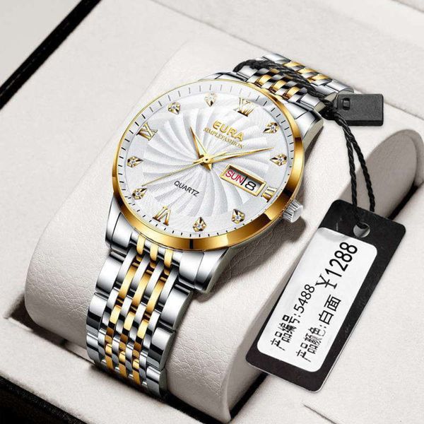 

thin ultra watch business waterproof men's fashion watch multi-functional steel band quartz movement watch9qc4, Slivery;brown