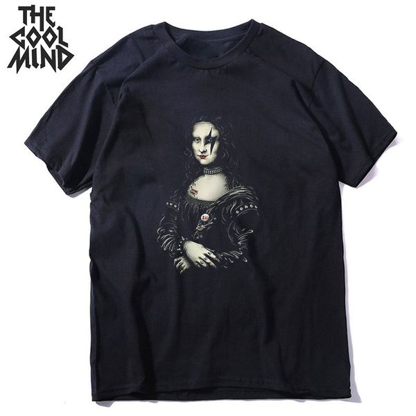 

short sleeve cool funny mona lisa print men t shirt casual summer men tshirt loose t-shirt tee shirt sport hooded sweatshirt hoodie