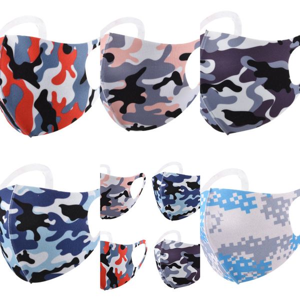 

mouth earloop camouflage face masks print camo mask respirator dust filtrition face mask for ma w86i