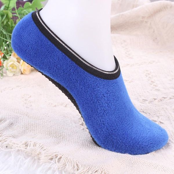 

wholesale-soft thicken warm women socks plush solid room yogo sock woman female elastic floor sockings slippers fit size 35-40cm dp8739471, Black;white