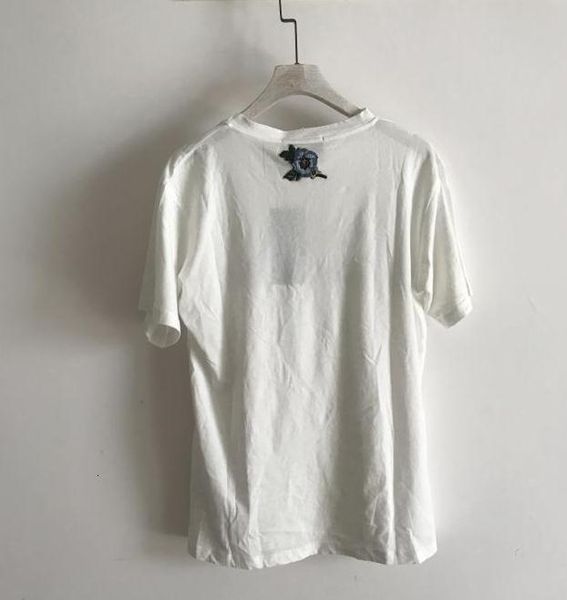 

new spring and summer letters printed cotton loose t-shirt round neck short-sleeved size s-xl, White