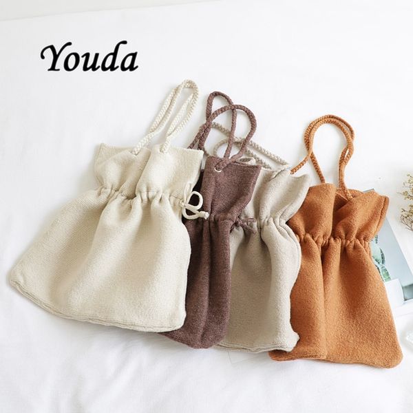 

youda woolen knitted braid handbag crochet winter korean fashion retro chic autumn and winter shoulder bags bags for women 2020 c1223