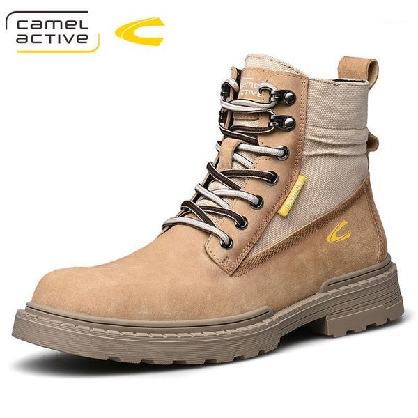 

camel active new men boots natural leather autumn and winter shoes water proof work&safety shoes men quality ankle boots1, Black
