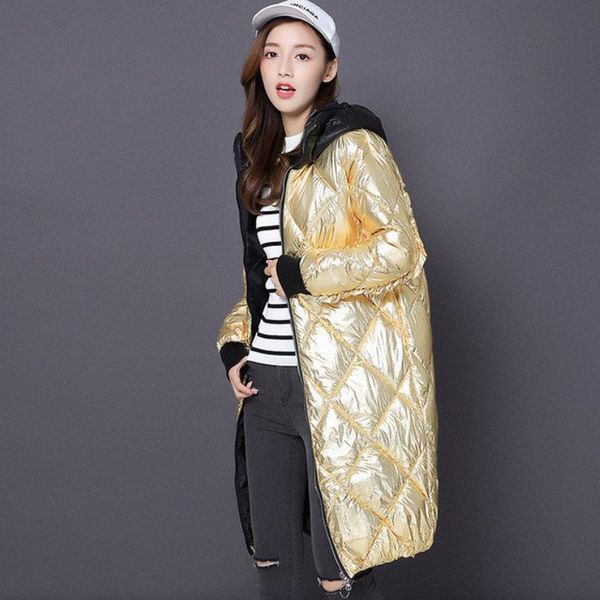 

2020 fashionspring and autumn woman solid winter long warm coat 1046, Black