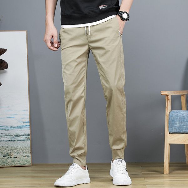 

casual casual sports small leg summer thin slim fit pants corset sports pants men's fashion korean men's wear gy2fu, Blue