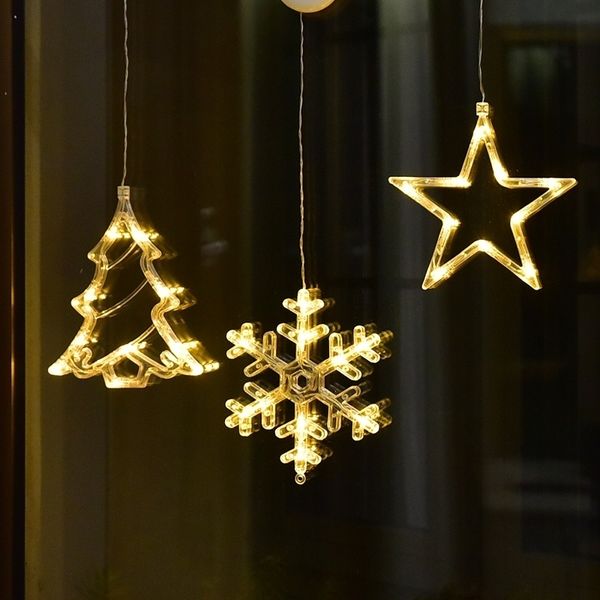 

led string stars tree lights room christmas snowflake father decoration lamp decorations