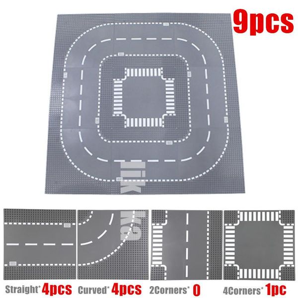 

city road street base plates baseplates grass river sea island classic building blocks toys 3232 dots bricks 32x32 base placas sqctbp