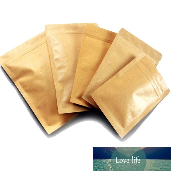 100 buste doypack in carta kraft con foglio di alluminio per alimenti, tè, spuntini, caffè, borsa richiudibile con cerniera