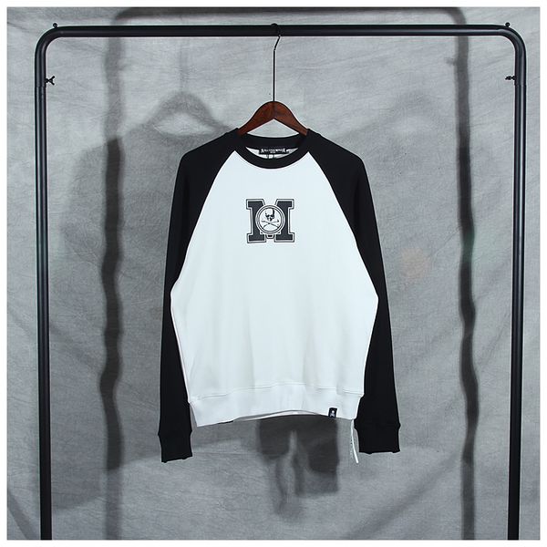 

2021 autumn new skull print casual hoodie japanese mmj color matching punk style men's and women's pullover sweatshirt 7cr8, Black