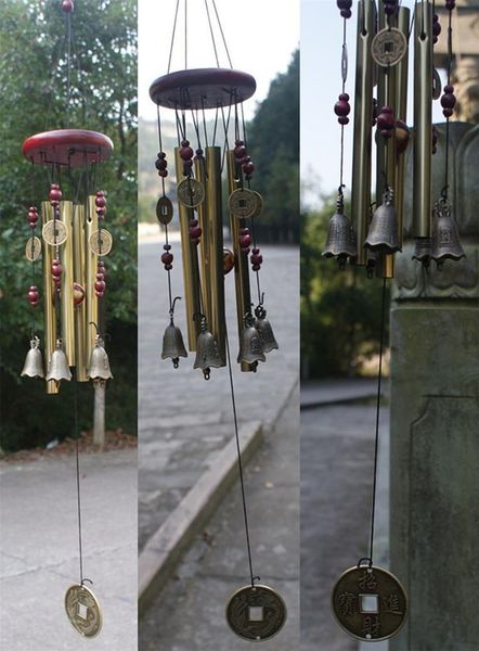 

decorative objects & figurines outdoor living wind chimes yard garden tubes bells copper antique windchime wall hanging home decor decoratio