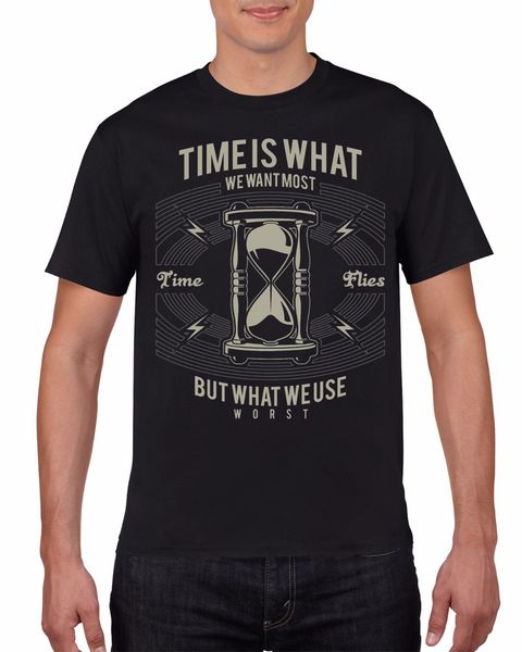 

summer men short sleeve time is what we want most mens t shirt black tee shirt fashion sport hooded sweatshirt hoodie