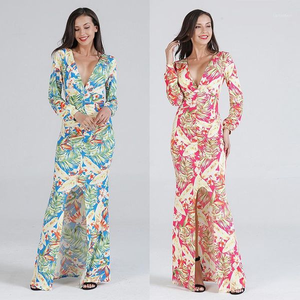 

casual dresses summer sundress women long floral printed bohemian dress ladies pockets tunic robe1, Black;gray