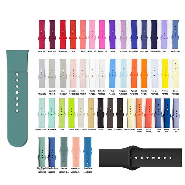 

silicone watch band loop sport bands iwatch accessories for apple watch series 5 4 3 2 40mm 44mm